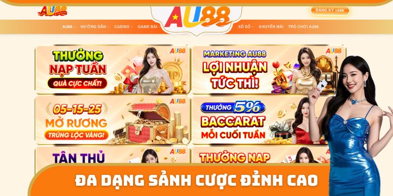 Đa dạng sảnh cược đỉnh cao